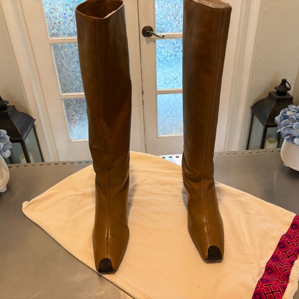 Tory Burch Brown Over the Knee Boots Sleek Suede